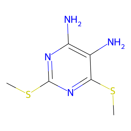 2,6-Bis(methylsulfanyl)pyrimidine-4,5-diamine structure