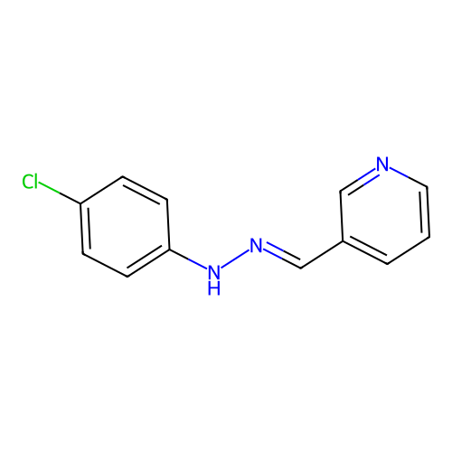 3-Pyridinecarbaldehyde-p-chlorophenylhydrazone structure