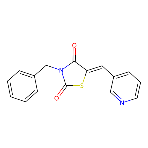 3-Benzyl-5-(pyridin-3-ylmethylidene)-1,3-thiazolidine-2,4-dione structure