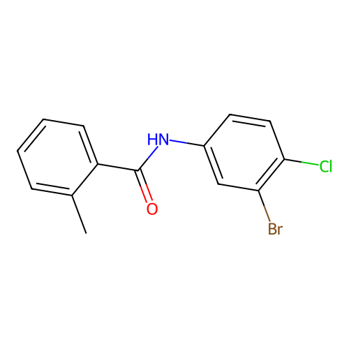 N-(3-bromo-4-chlorophenyl)-2-methylbenzamide structure
