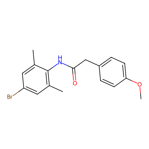 N-(4-bromo-2,6-dimethylphenyl)-2-(4-methoxyphenyl)acetamide structure