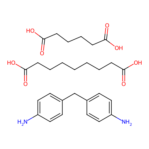 4-[(4-Aminophenyl)methyl]aniline;hexanedioic acid;nonanedioic acid structure