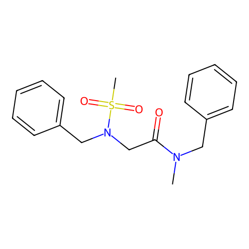 N-benzyl-2-[benzyl(methylsulfonyl)amino]-N-methylacetamide structure