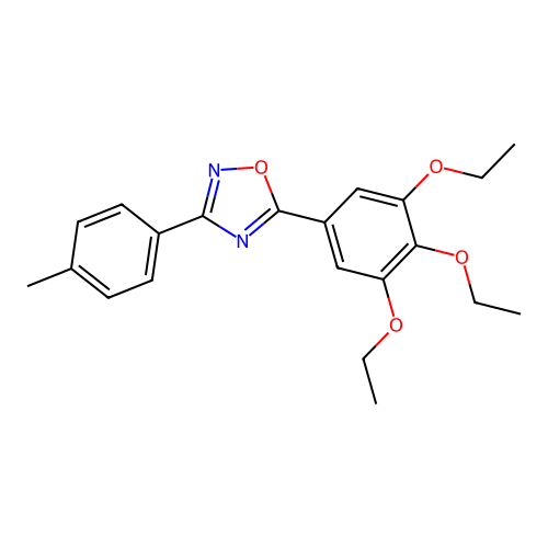 3-(4-Methylphenyl)-5-(3,4,5-triethoxyphenyl)-1,2,4-oxadiazole structure