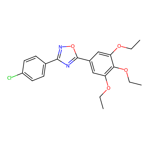 3-(4-Chlorophenyl)-5-(3,4,5-triethoxyphenyl)-1,2,4-oxadiazole structure
