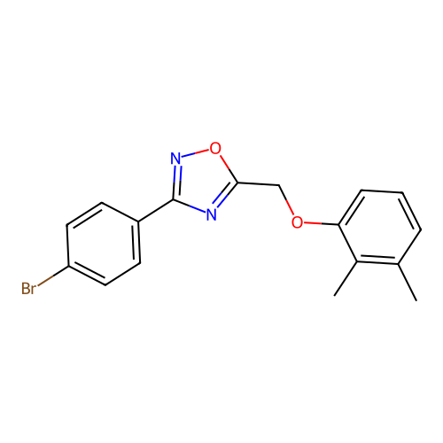 3-(4-Bromophenyl)-5-[(2,3-dimethylphenoxy)methyl]-1,2,4-oxadiazole structure