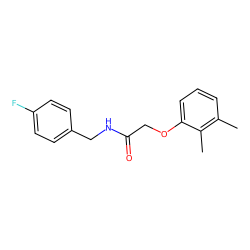 2-(2,3-dimethylphenoxy)-N-(4-fluorobenzyl)acetamide structure