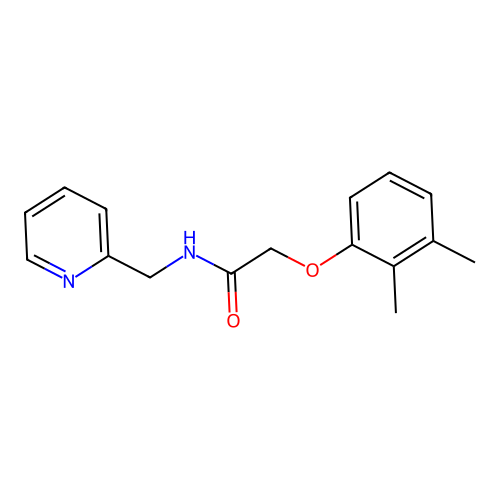 2-(2,3-dimethylphenoxy)-N-(2-pyridinylmethyl)acetamide structure