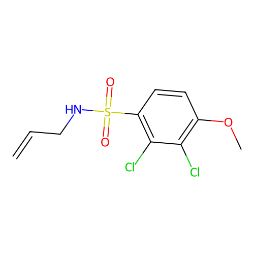 N-allyl-2,3-dichloro-4-methoxybenzenesulfonamide structure
