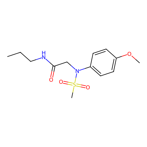 2-[4-methoxy(methylsulfonyl)anilino]-N-propylacetamide structure