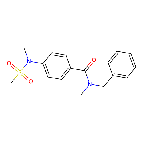 N-benzyl-N-methyl-4-[methyl(methylsulfonyl)amino]benzamide structure
