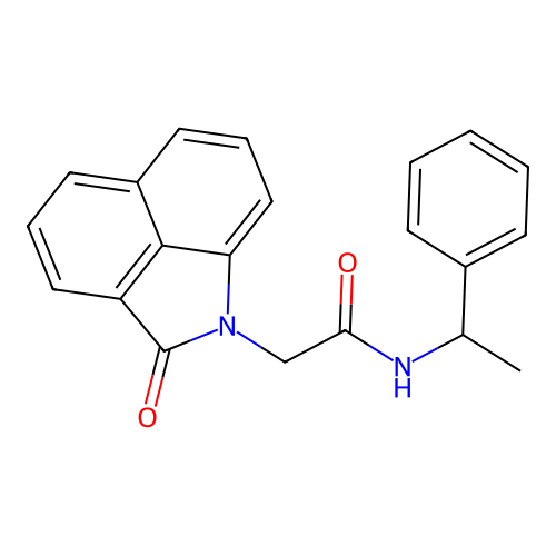 2-(2-oxobenzo[cd]indol-1(2H)-yl)-N-(1-phenylethyl)acetamide structure