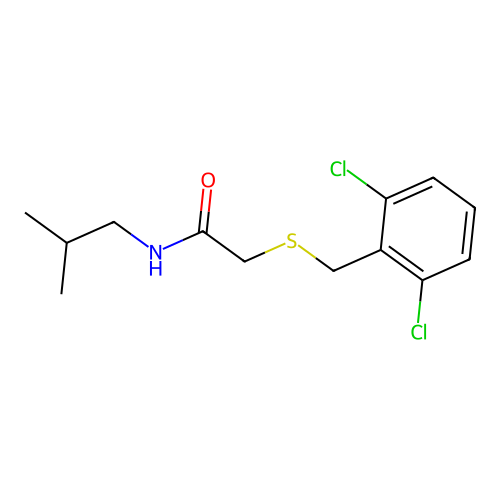 2-[(2,6-dichlorobenzyl)sulfanyl]-N-isobutylacetamide structure