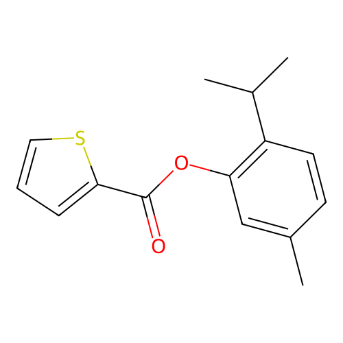 2-Isopropyl-5-methylphenyl 2-thiophenecarboxylate structure