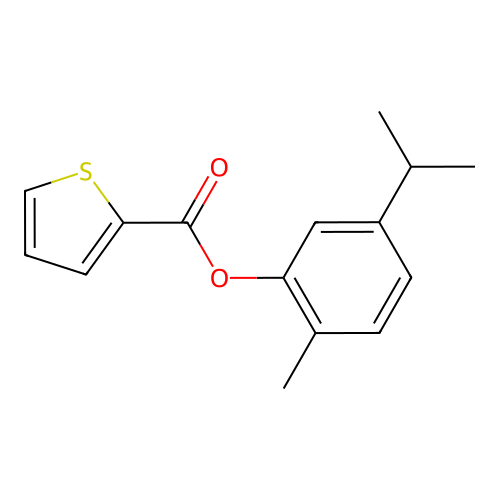 5-Isopropyl-2-methylphenyl 2-thiophenecarboxylate structure