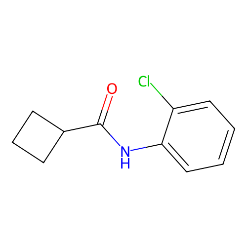 N-(2-chlorophenyl)cyclobutanecarboxamide structure