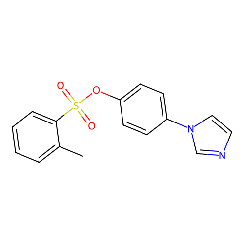 4-(1H-imidazol-1-yl)phenyl 2-methylbenzenesulfonate structure