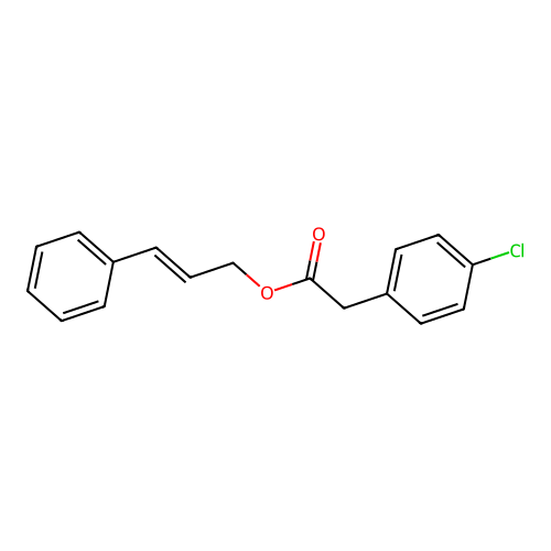 3-Phenylprop-2-enyl 2-(4-chlorophenyl)acetate structure