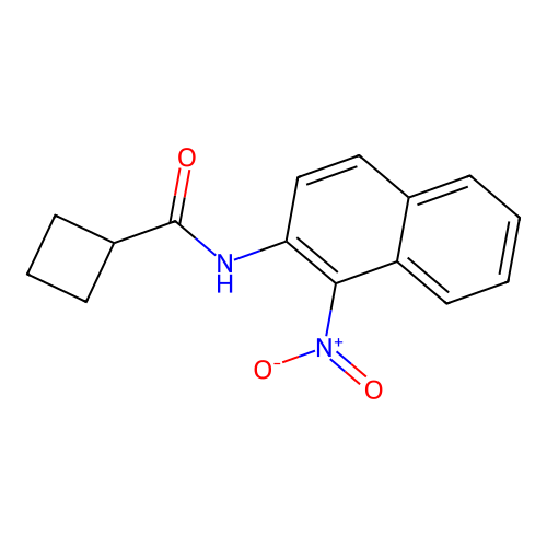 N-{1-nitro-2-naphthyl}cyclobutanecarboxamide structure