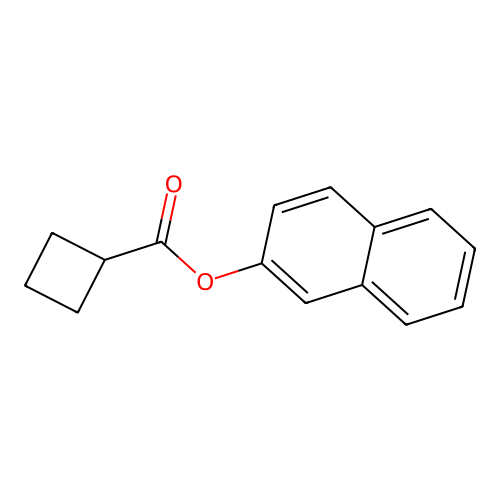 Cyclobutanecarboxylic acid, 2-naphthyl ester structure
