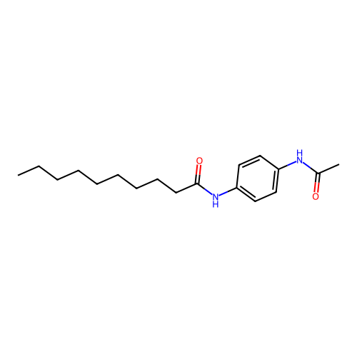 N-(4-acetamidophenyl)decanamide structure