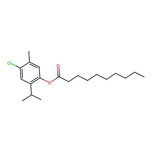 4-Chloro-2-isopropyl-5-methylphenyl decanoate structure