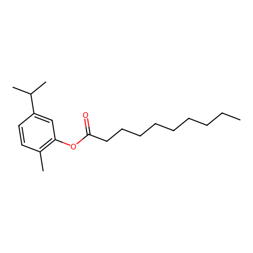 5-Isopropyl-2-methylphenyl decanoate structure