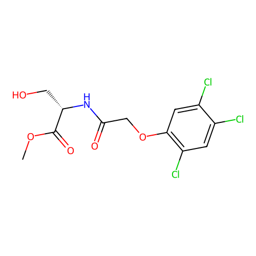l-Serine, N-[(2,4,5-trichlorophenoxy)acetyl]-, methyl ester structure