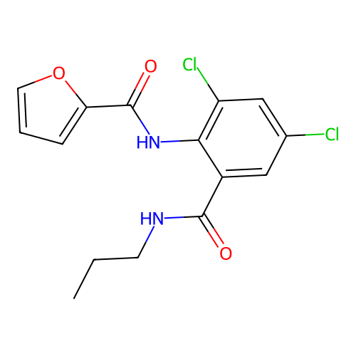 N-{2,4-dichloro-6-[(propylamino)carbonyl]phenyl}-2-furamide structure