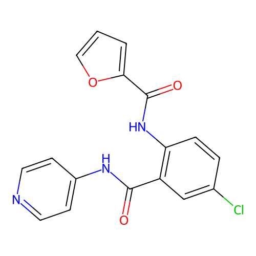 N-{4-chloro-2-[(4-pyridinylamino)carbonyl]phenyl}-2-furamide structure
