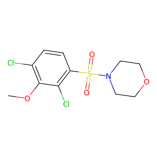 4-(2,4-Dichloro-3-methoxyphenyl)sulfonylmorpholine structure