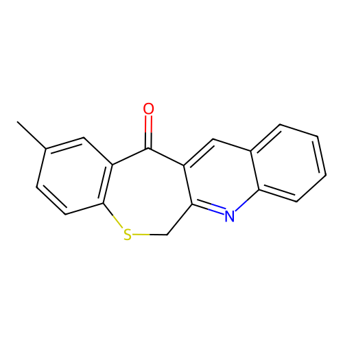 2-methyl-6H-[1]benzothiepino[3,4-b]quinolin-13-one structure
