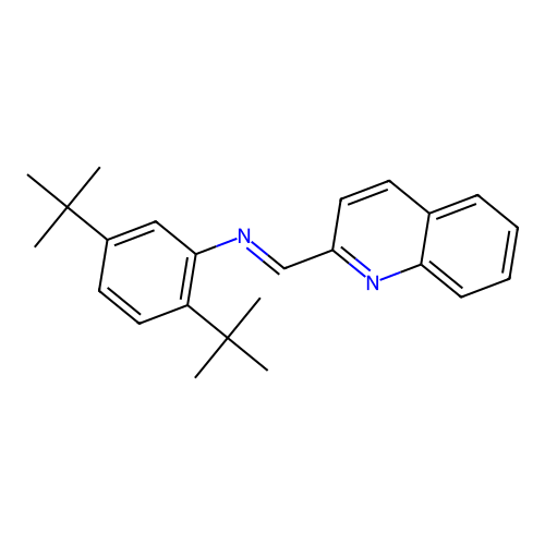 N-(2,5-ditert-butylphenyl)-N-(2-quinolinylmethylene)amine structure