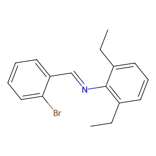 N-(2-bromobenzylidene)-N-(2,6-diethylphenyl)amine structure