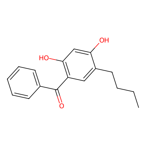 (5-Butyl-2,4-dihydroxyphenyl)(phenyl)methanone structure