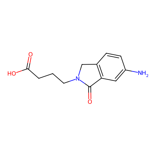 4-(6-amino-1-oxo-1,3-dihydro-2H-isoindol-2-yl)butanoic acid structure