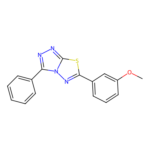 6-(3-Methoxyphenyl)-3-phenyl-[1,2,4]triazolo[3,4-b][1,3,4]thiadiazole structure