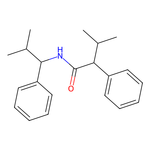 3-methyl-N-(2-methyl-1-phenylpropyl)-2-phenylbutanamide structure