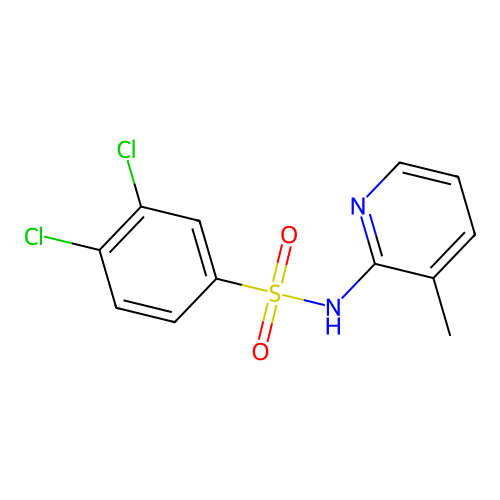 3,4-dichloro-N-(3-methyl-2-pyridinyl)benzenesulfonamide structure