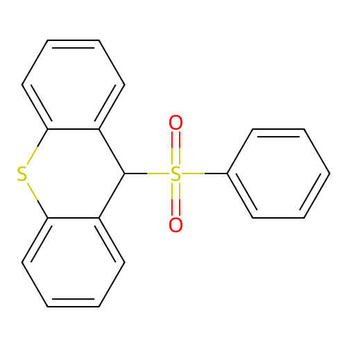 9-(benzenesulfonyl)-9H-thioxanthene structure