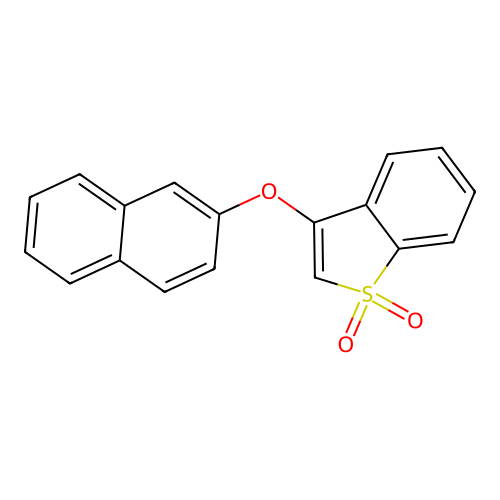 3-(Naphthalen-2-yloxy)-benzo[b]thiophene 1,1-dioxide structure