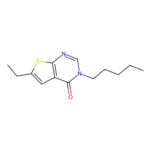 6-ethyl-3-pentylthieno[2,3-d]pyrimidin-4(3H)-one structure