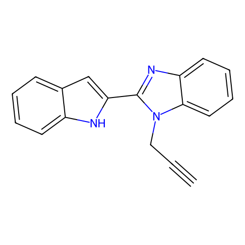 2-Indol-2-yl-1-prop-2-ynylbenzimidazole structure
