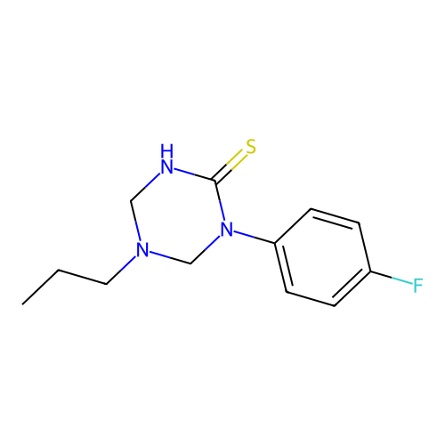 1-(4-Fluorophenyl)-5-propyl-1,3,5-triazinane-2-thione structure
