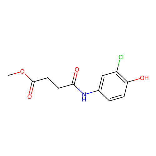 Methyl 4-(3-chloro-4-hydroxyanilino)-4-oxobutanoate structure
