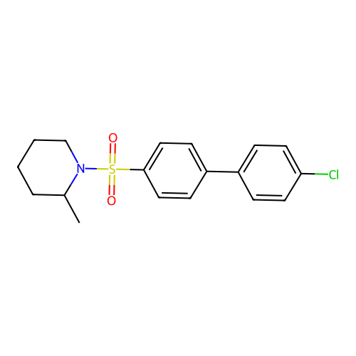 1-[(4'-Chloro[1,1'-biphenyl]-4-yl)sulfonyl]-2-methylpiperidine structure