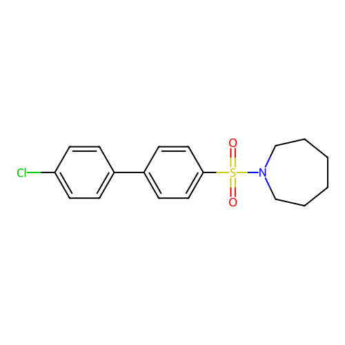 1-[4-(4-Chlorophenyl)phenyl]sulfonylazepane structure