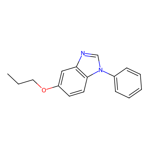 1-phenyl-5-propoxy-1H-1,3-benzodiazole structure