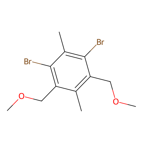 1,3-Dibromo-4,6-bis-methoxymethyl-2,5-dimethyl-benzene structure