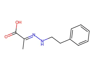 2-(苯乙基亚肼基)丙酸 structure